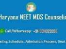 MDS Admission in Haryana