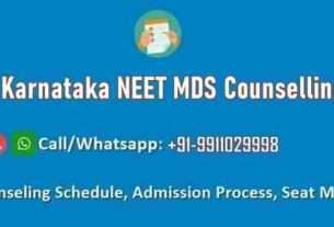 karnataka neet mds counselling